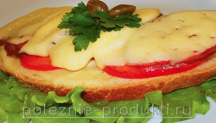 Бутерброд с сыром запеченный